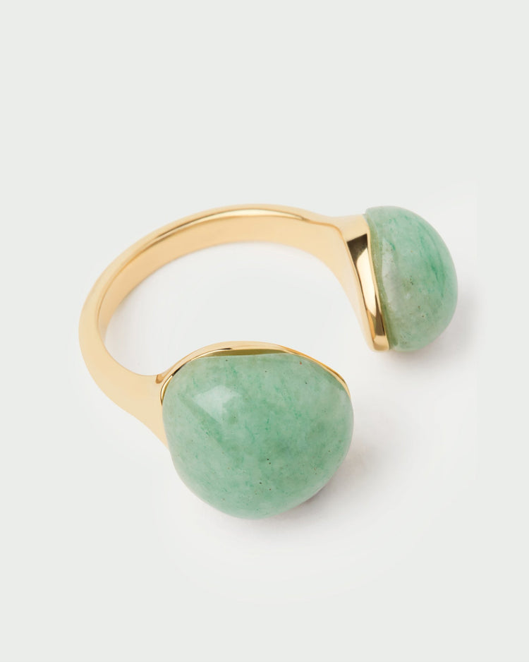 PDPAOLA Green Aventurine Gravity Ring PDPAOLA Green Aventurine Gravity Ring