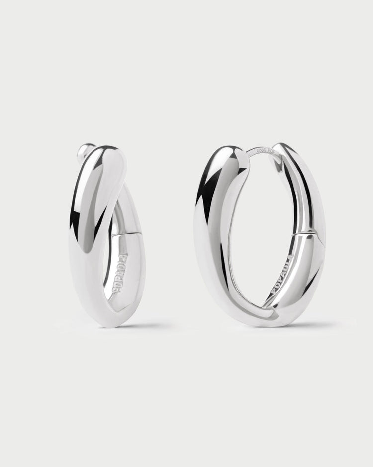 PDPAOLA Helix Hoop Earrings Silver PDPAOLA Helix Hoop Earrings Silver