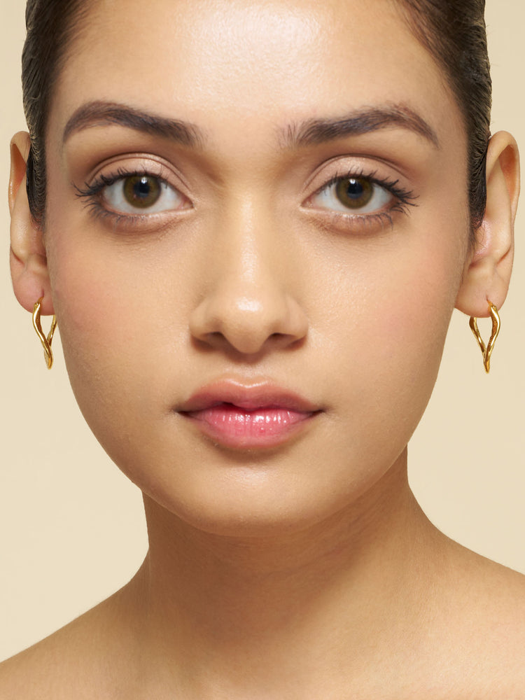 Crushed Hoop Earrings