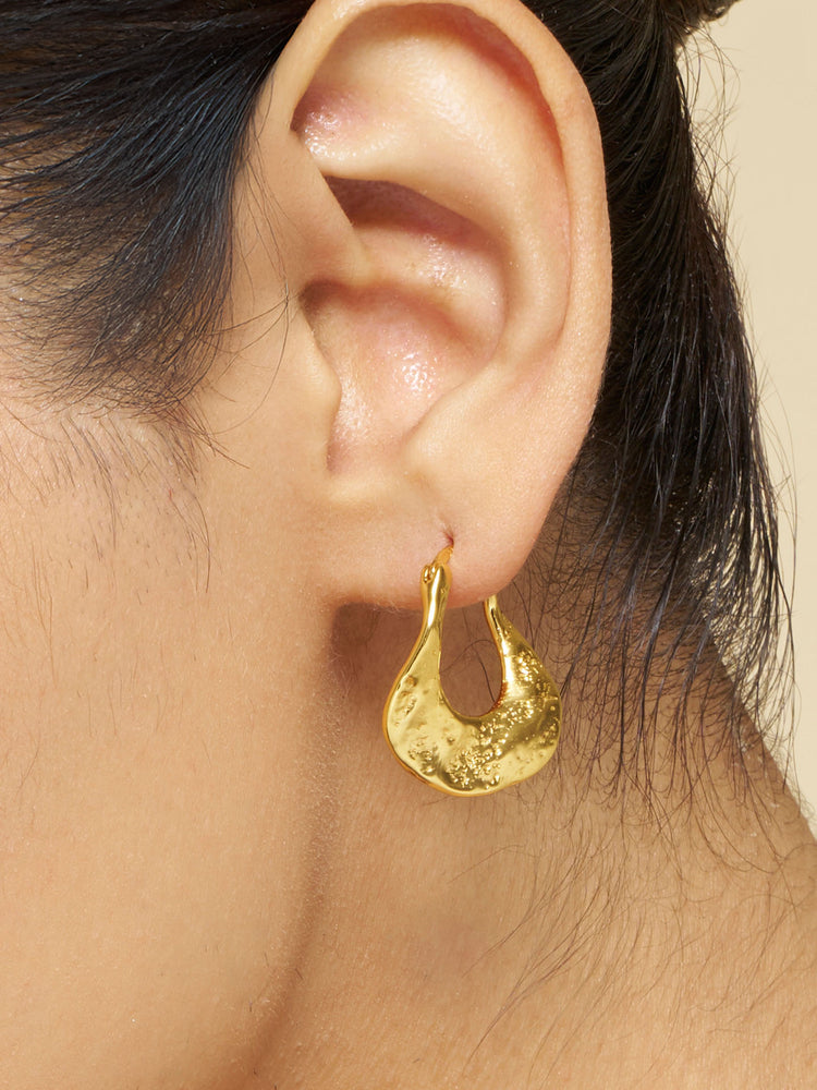 Crushed Hoop Earrings