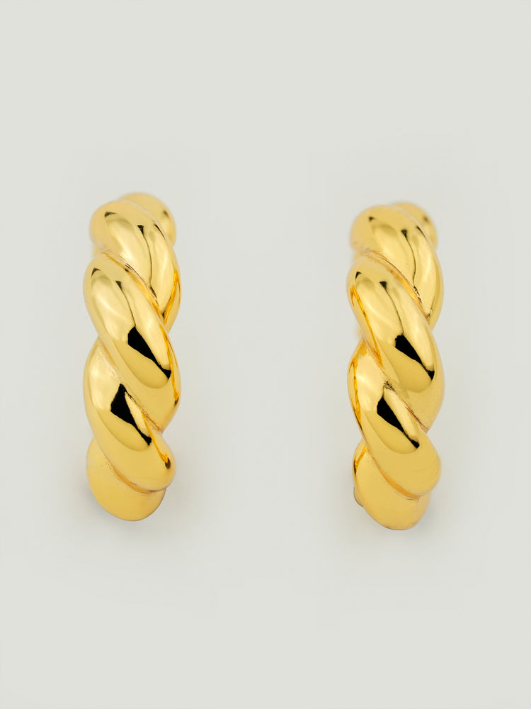 Brioche Twisted Hoop Cuff Earrings Brioche Twisted Hoop Cuff Earrings