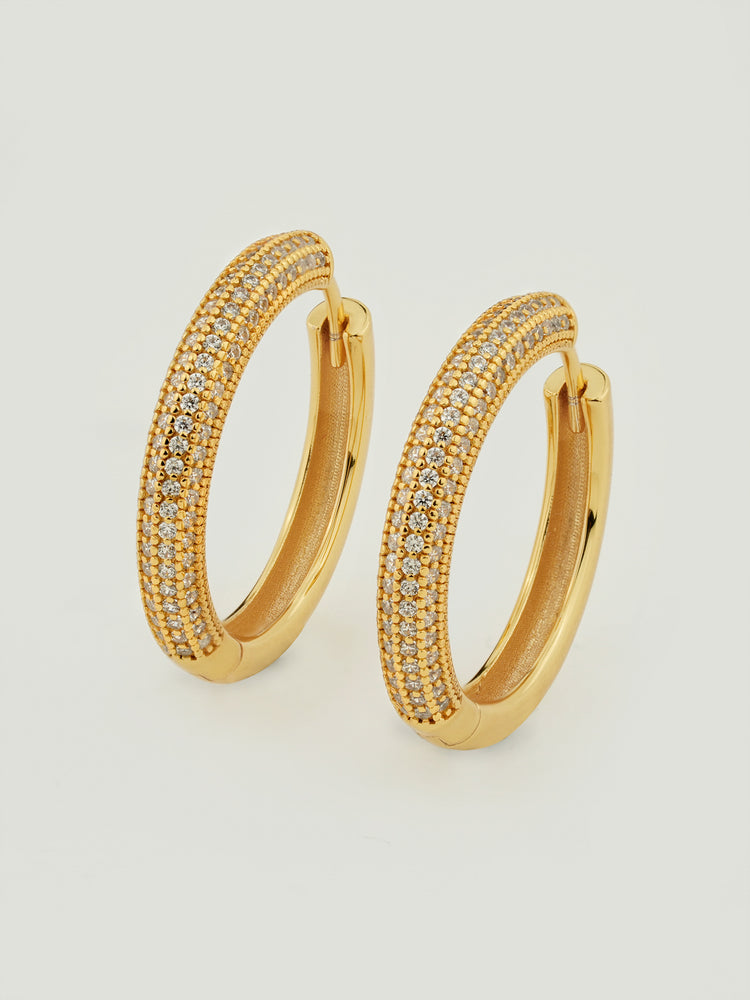 Pavé Hoop Earrings Pavé Hoop Earrings