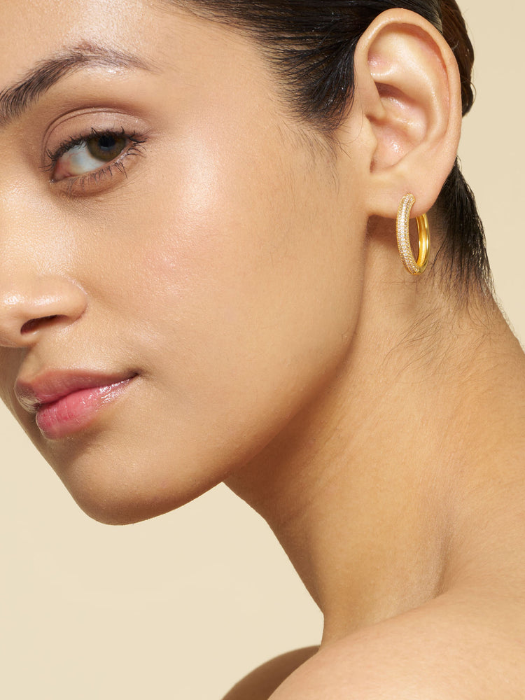 Pavé Hoop Earrings