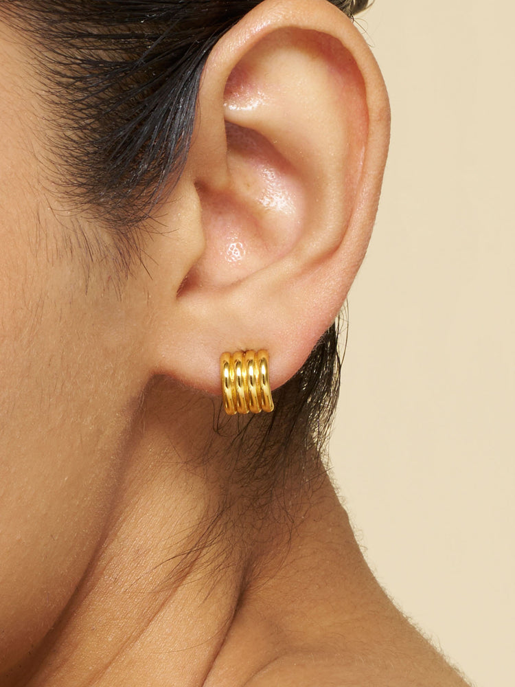 Ripple Mini Stud Earrings