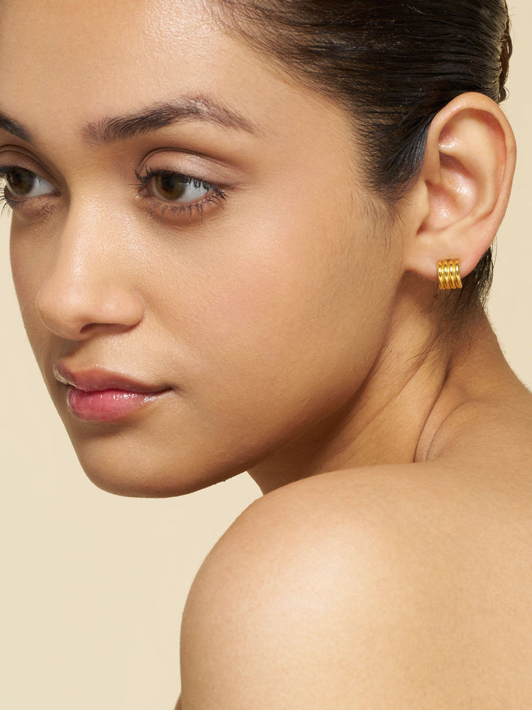 Ripple Mini Stud Earrings