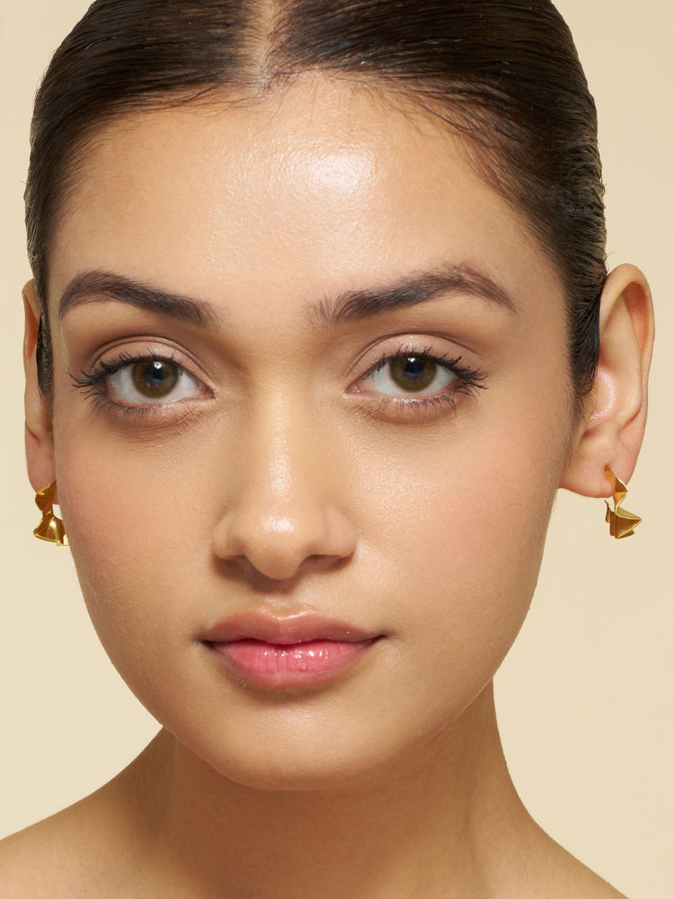 Ribbon Hoop Earrings