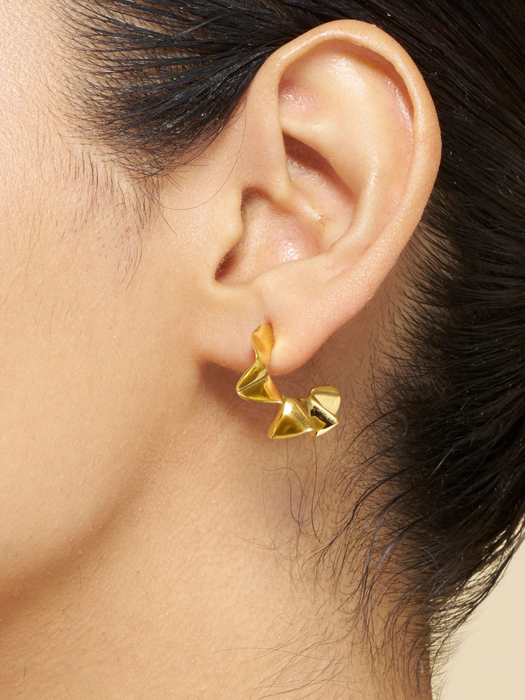 Ribbon Hoop Earrings