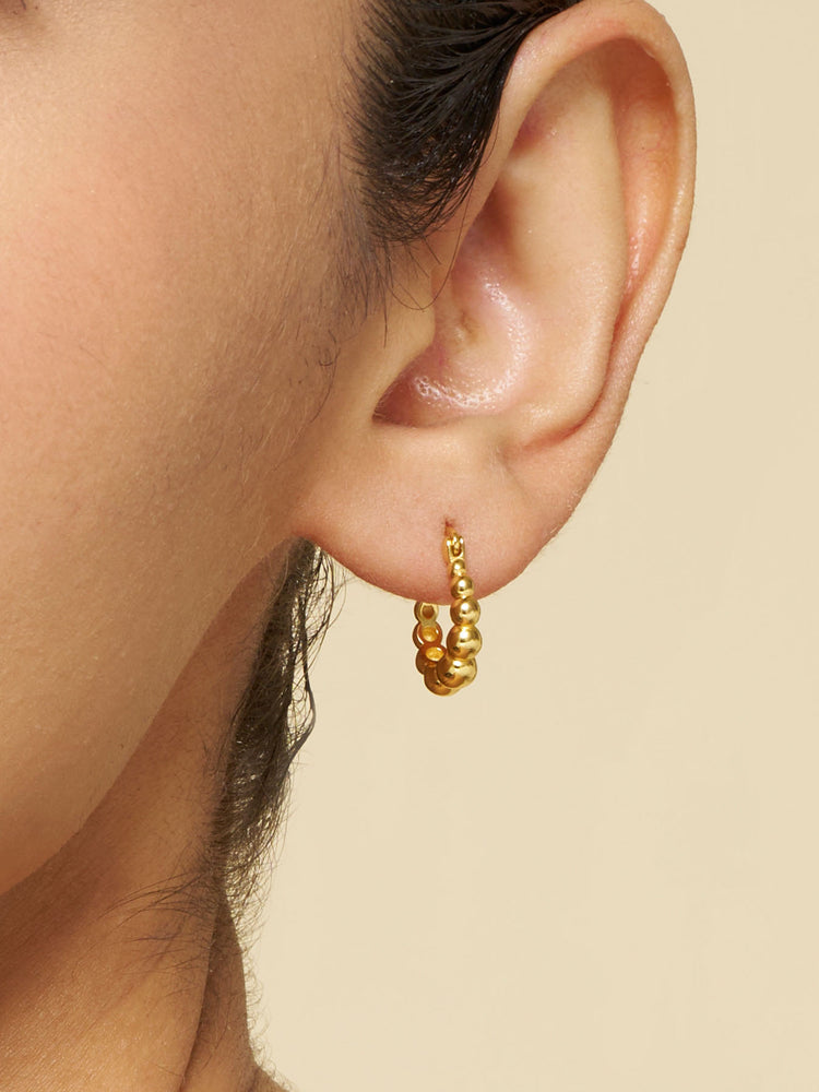 Beaded Mini Hoop Earrings