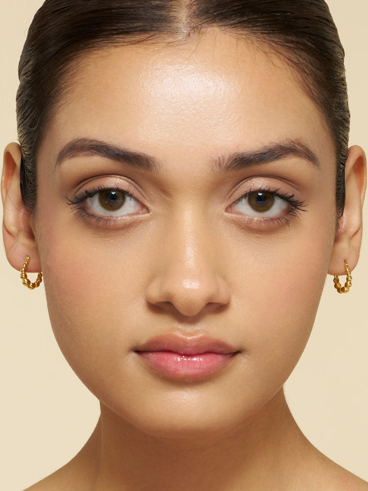 Beaded Mini Hoop Earrings