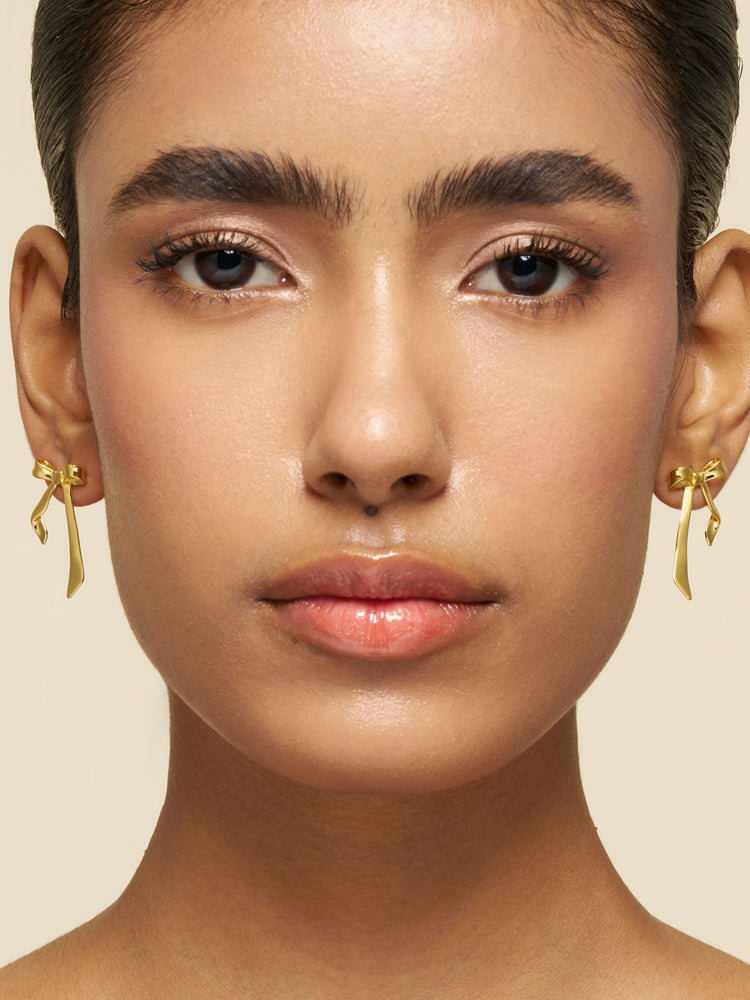 Elongated Bow Earrings
