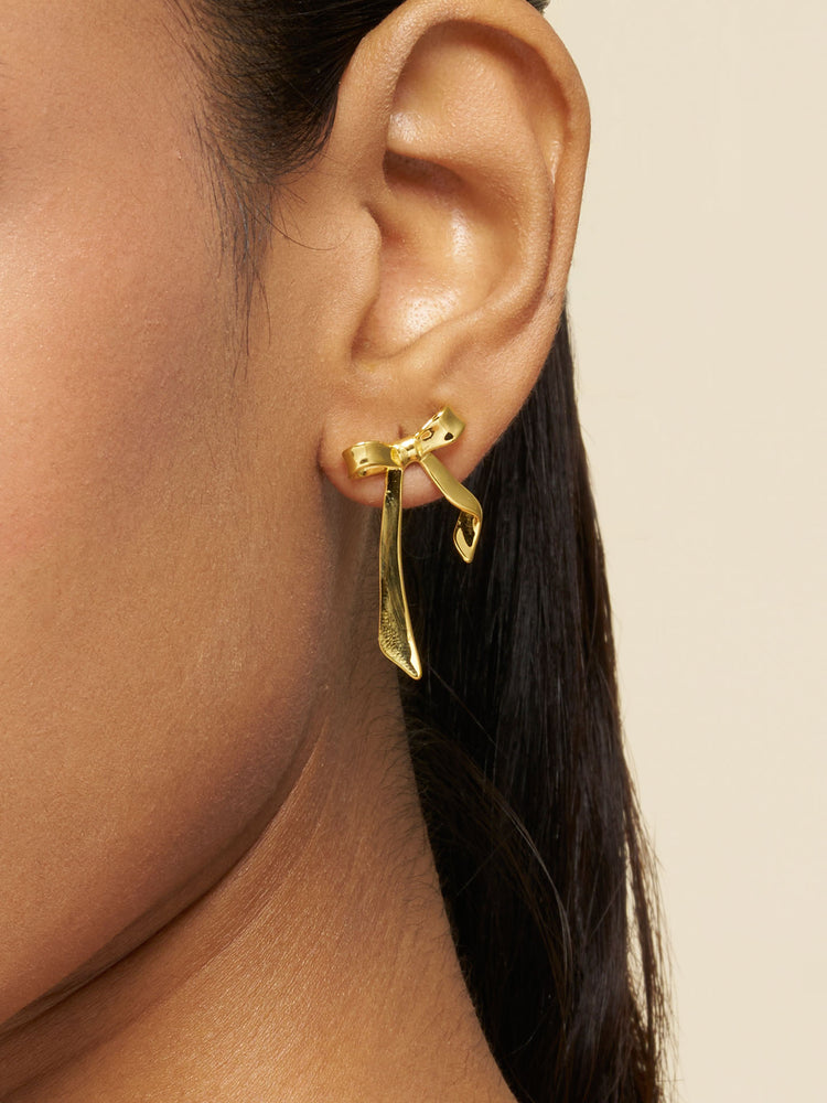Elongated Bow Earrings