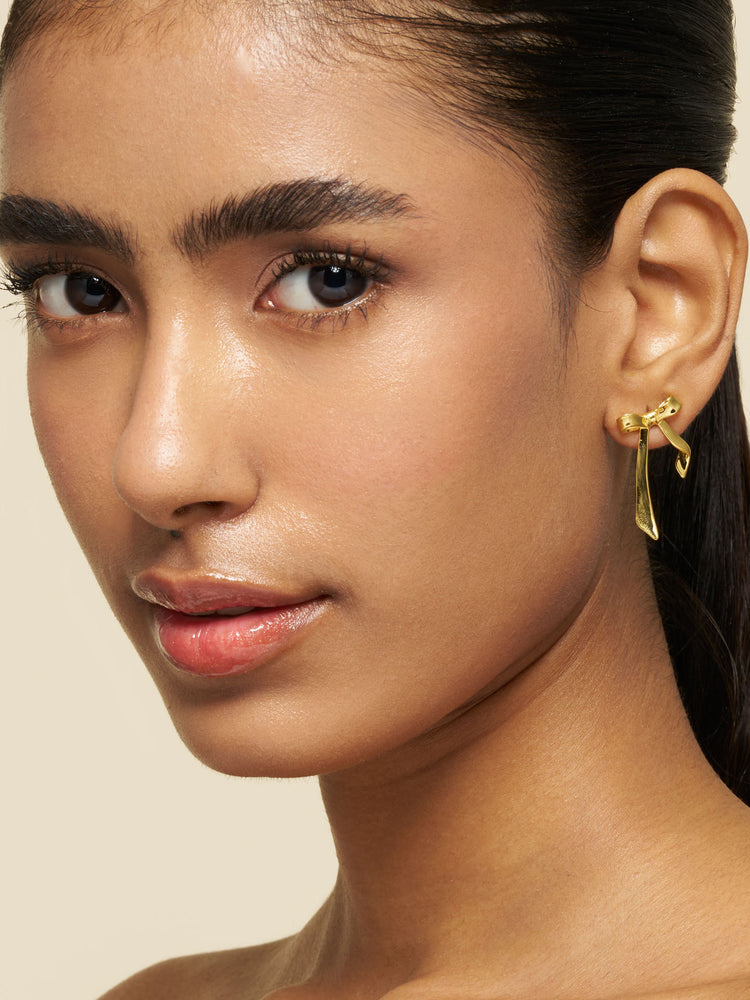 Elongated Bow Earrings