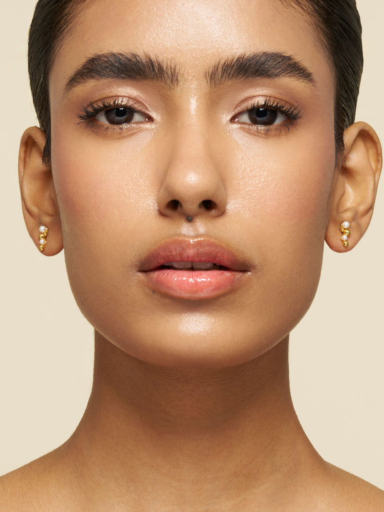 Pearl Bubble Cluster Stud Earrings