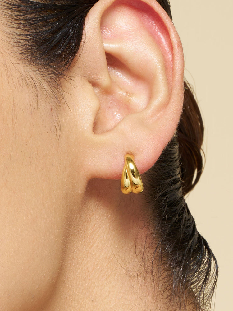 Overlap Hoop Earrings
