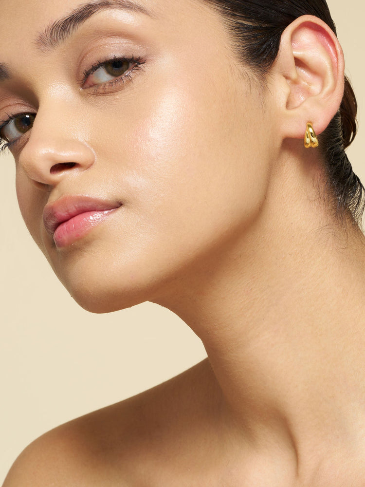 Overlap Hoop Earrings