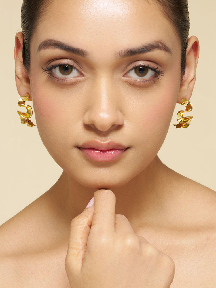 Sculptural Wave Earrings
