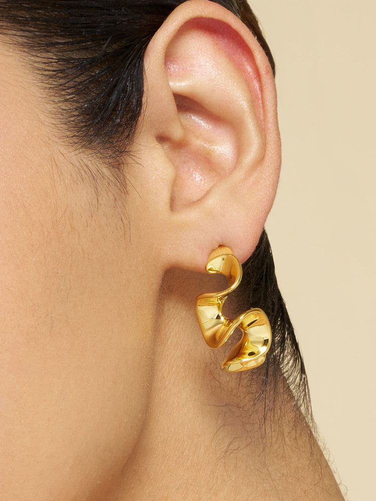Sculptural Wave Earrings