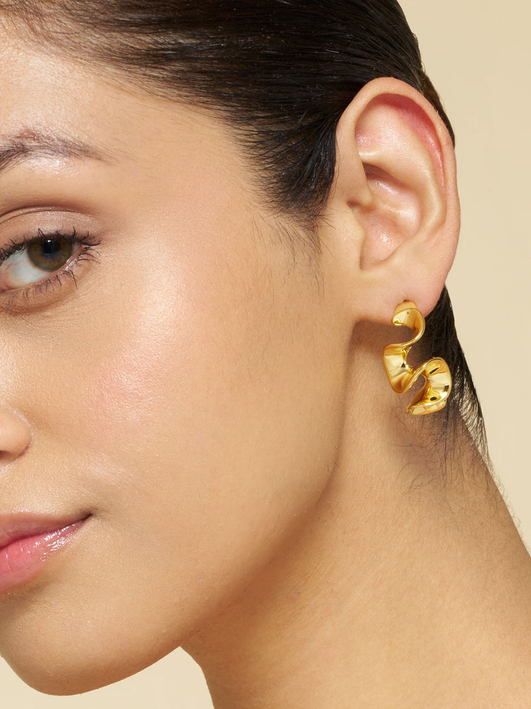 Sculptural Wave Earrings