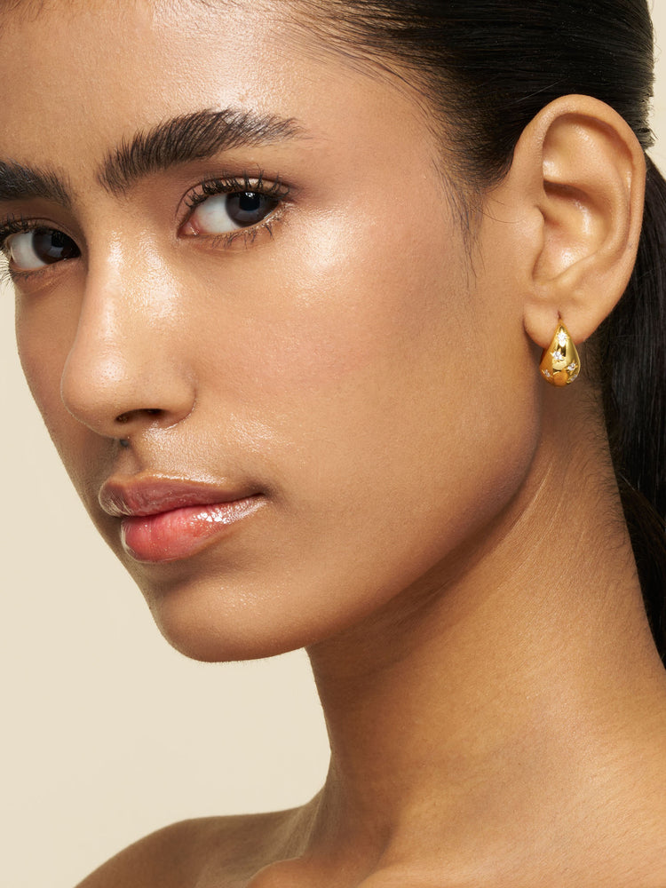 Twilight Teardrop Hoop Earrings