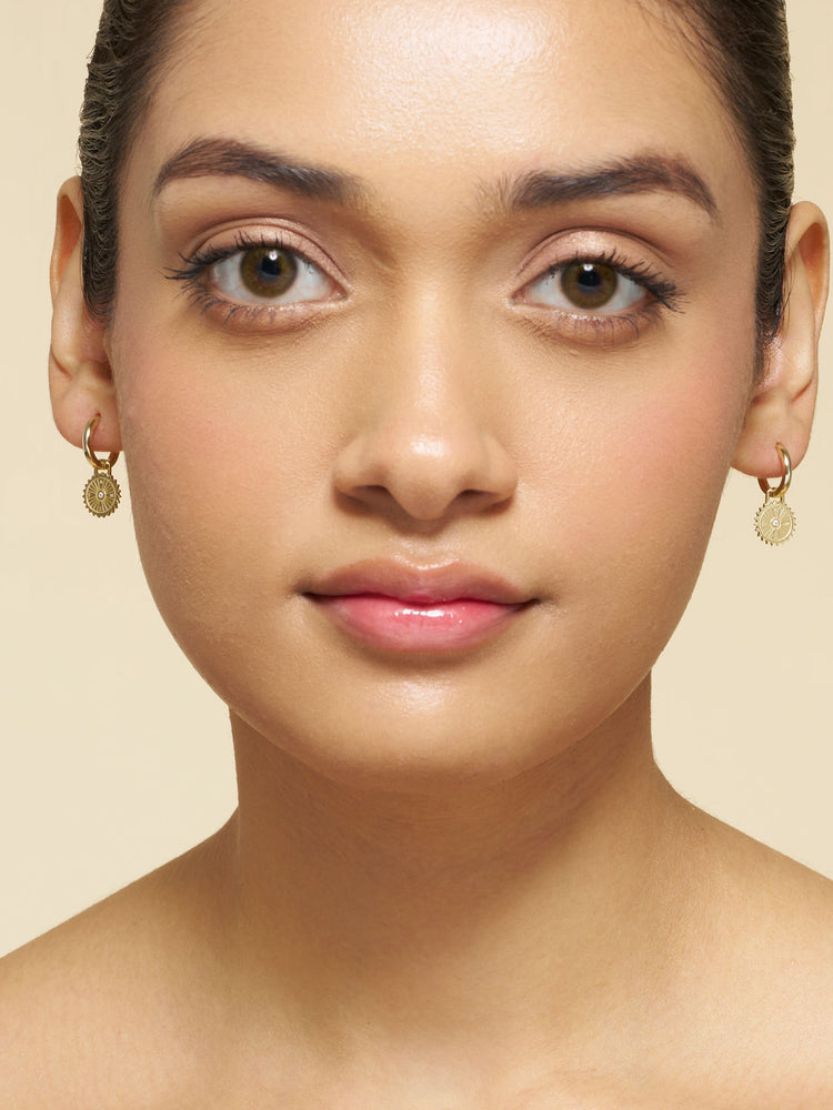 North Star Earrings & Medallion Necklace Set