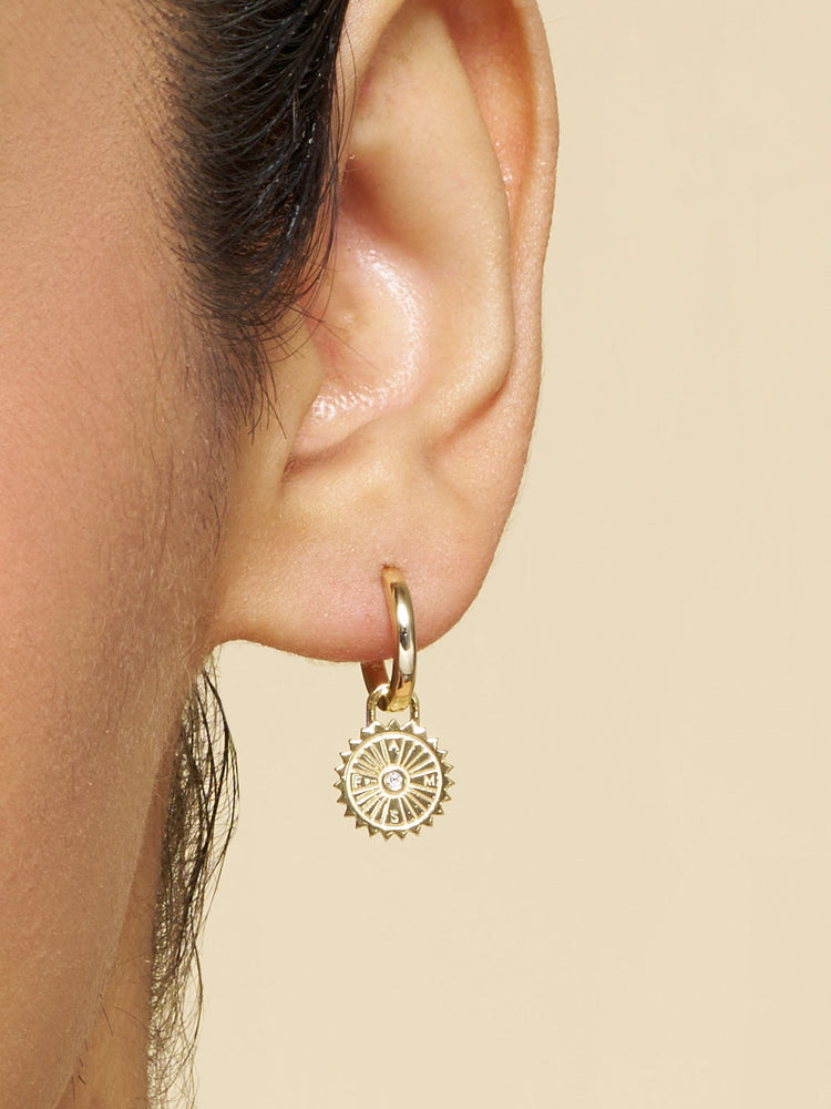 North Star Hoop Earrings