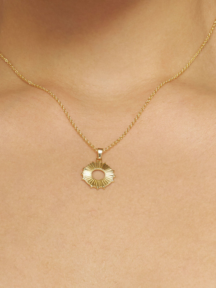 Sunrays Medallion Necklace