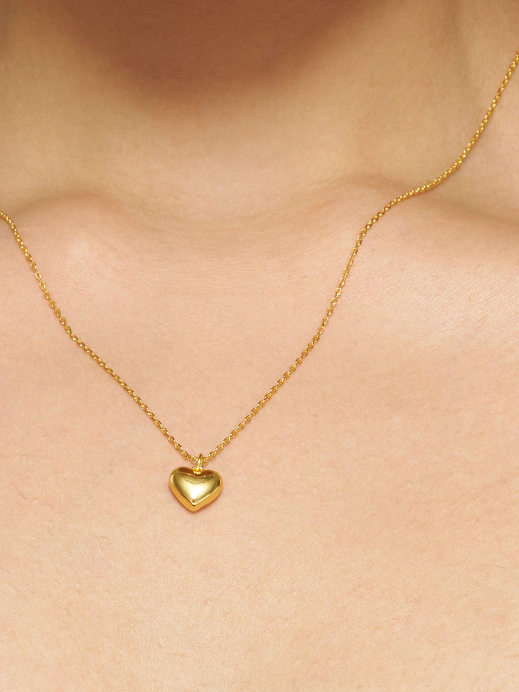 Golden Heart Glow Necklace
