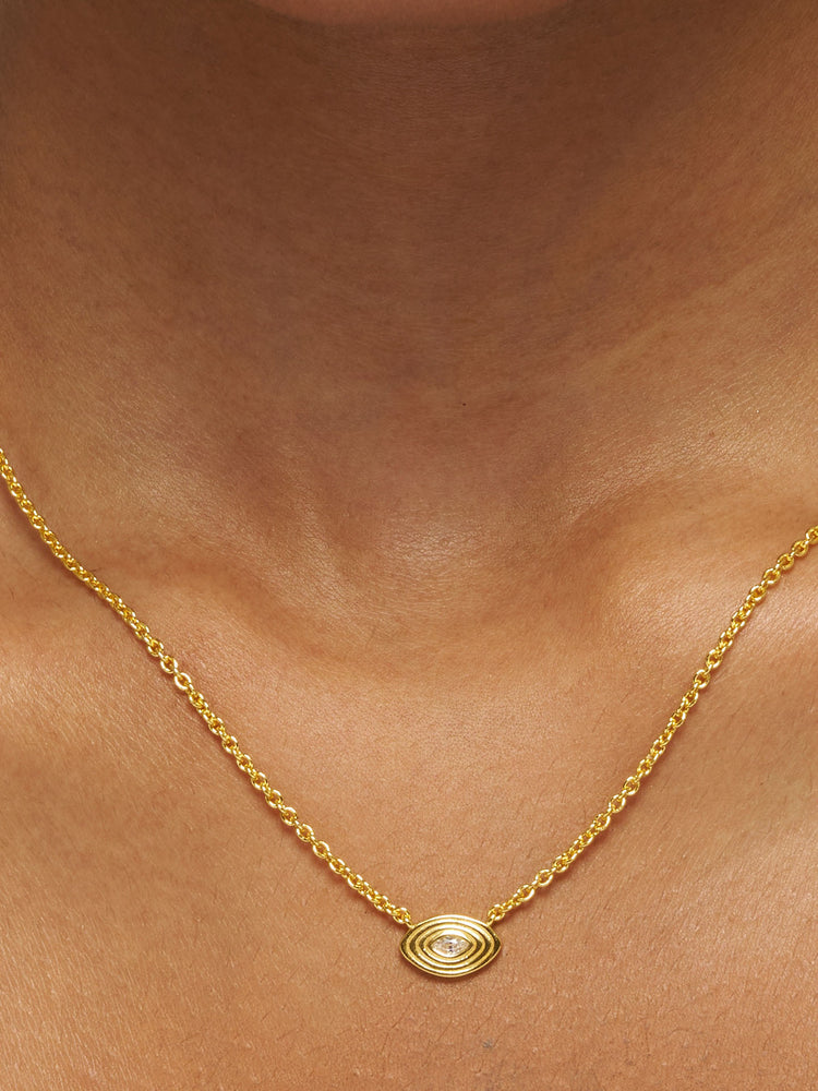 Aurora Eye Gaze Pendant Necklace