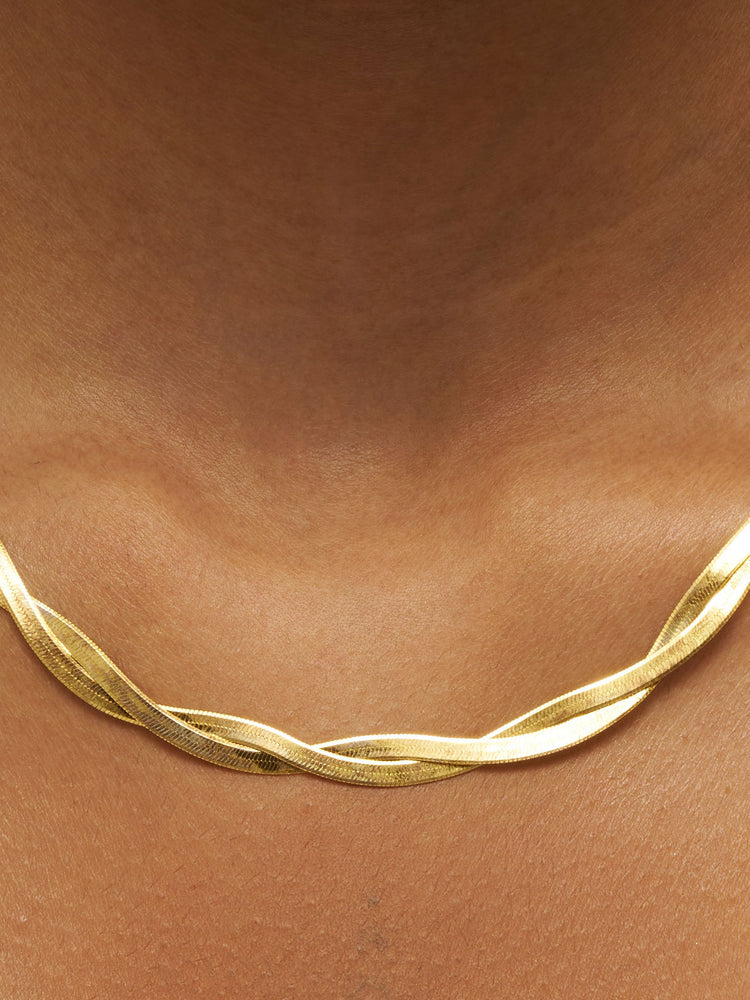 Golden Twist & Elegance Necklace Stack