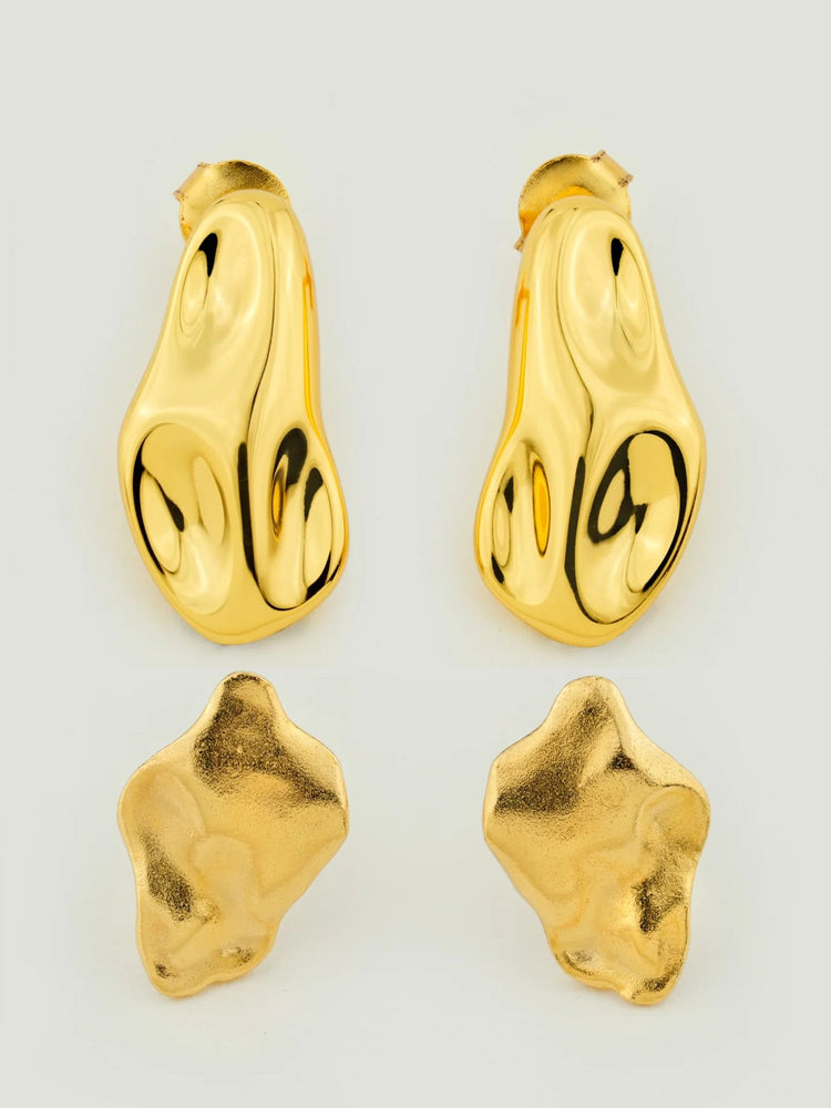 Melted Muse Stud & Molten Muse Earring Stack Melted Muse Stud & Molten Muse Earring Stack