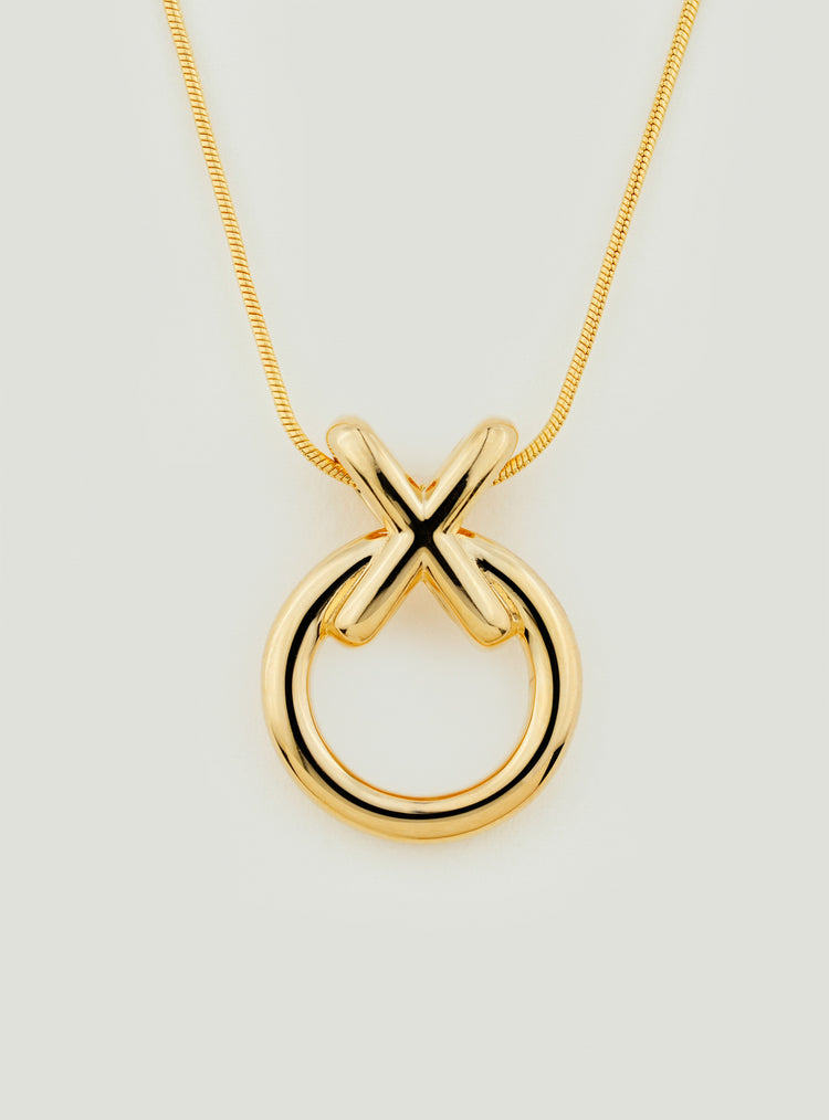 Xs & Os Pendant Necklace Gold Xs & Os Pendant Necklace Gold