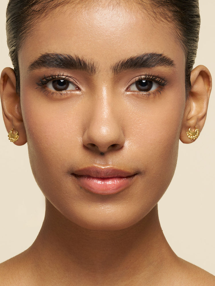 Solar Moon Stud Earrings