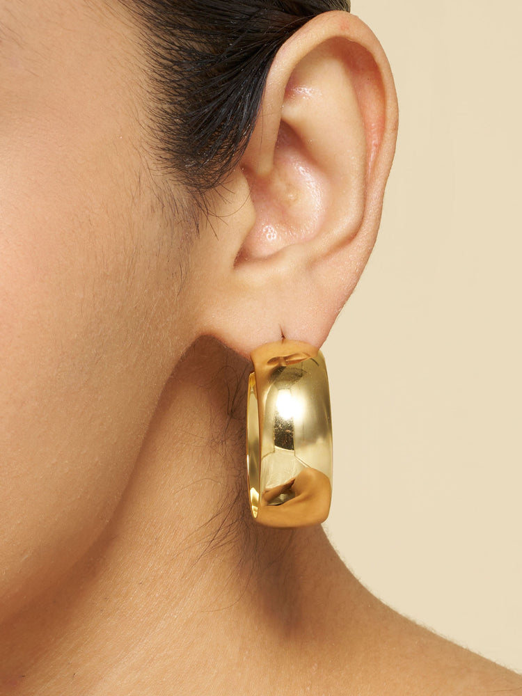 Classic Oversized Gold Hoop Earrings