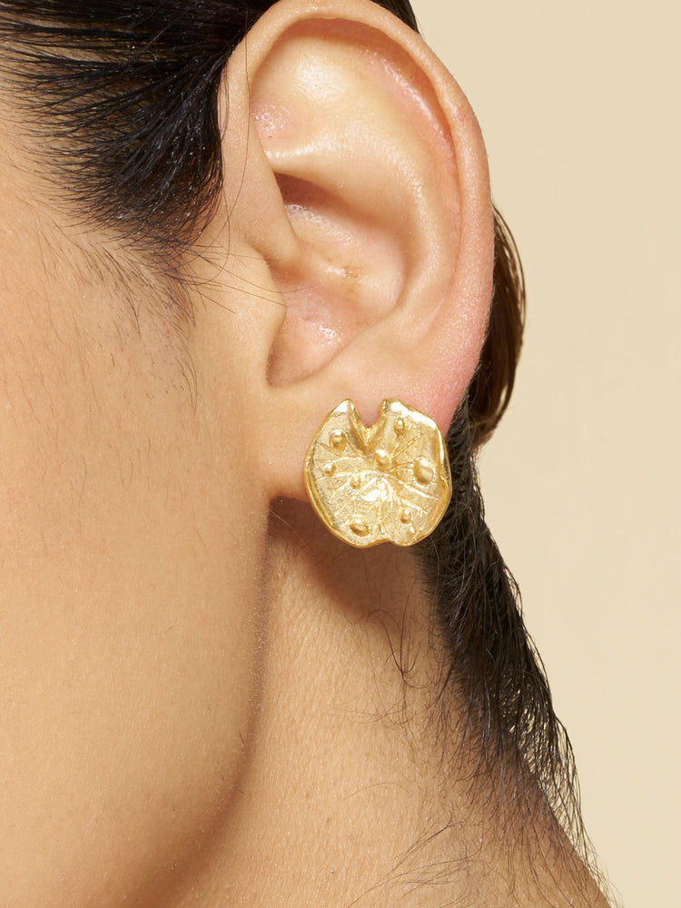 Lily Ancient Bloom Stud Earrings