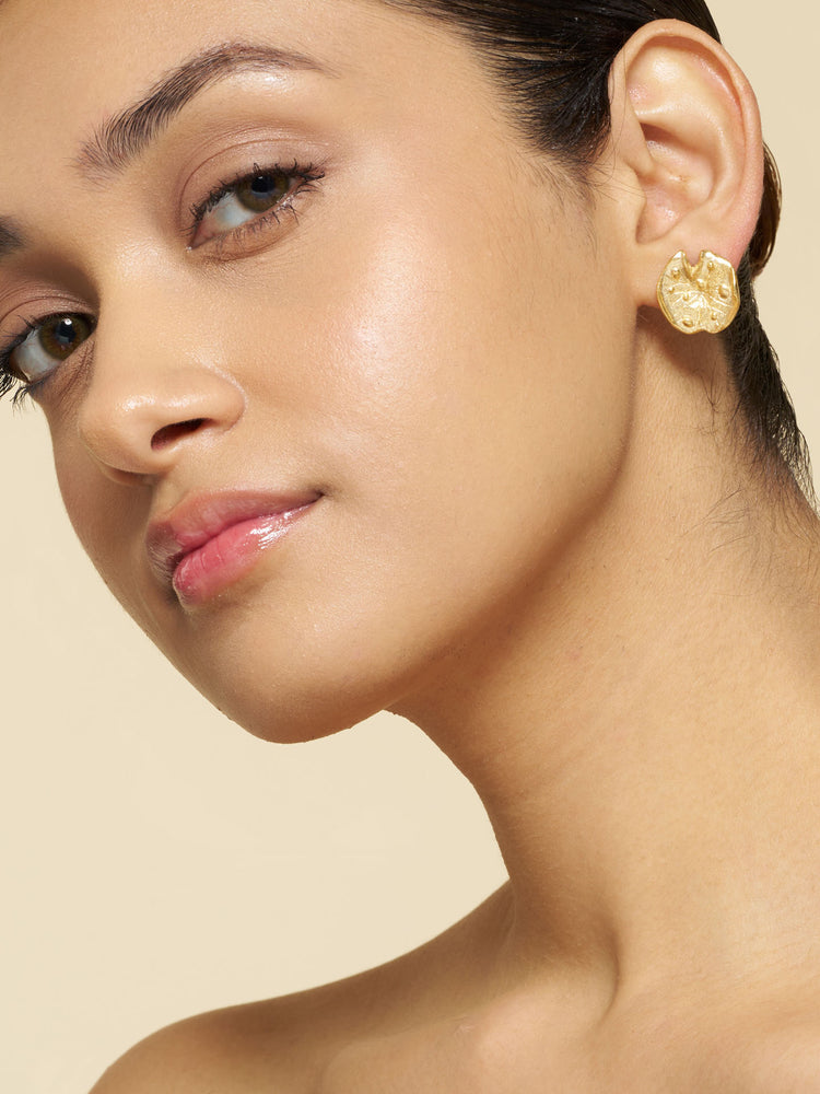 Lily Ancient Bloom Stud Earrings