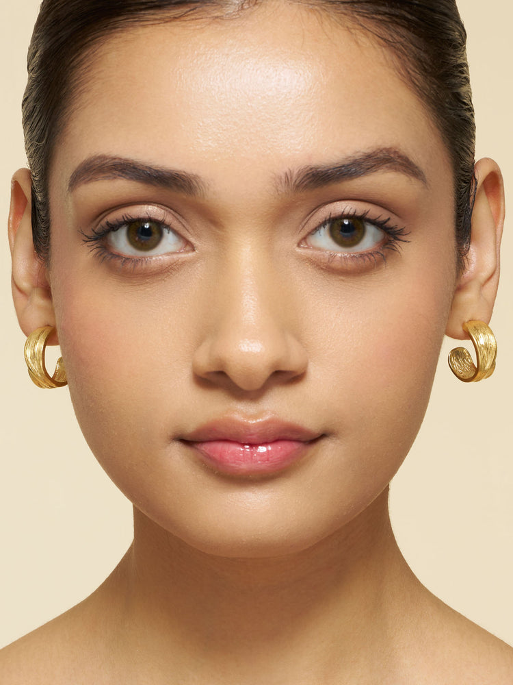 Textured Weave Hoop Earrings