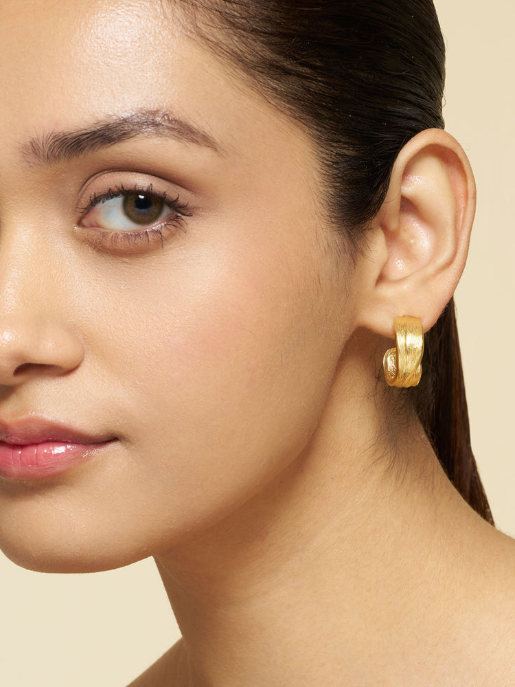 Textured Weave Hoop Earrings