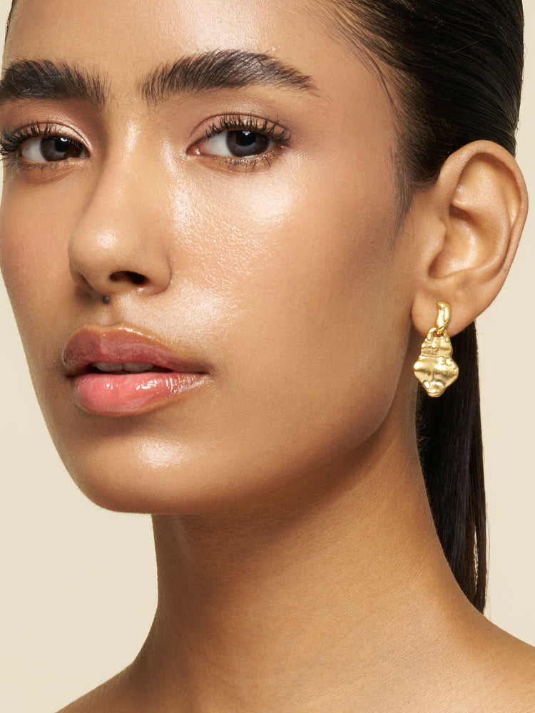 Golden Ember Drop Earrings
