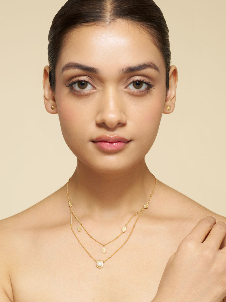Golden Bloom Layered Necklace