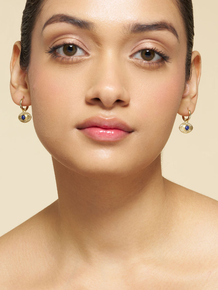 Midnight Eye Hoop Earrings