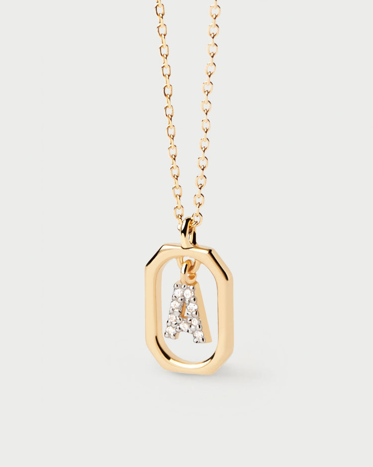 PDPAOLA Mini Letters Gold Necklace PDPAOLA Mini Letters Gold Necklace