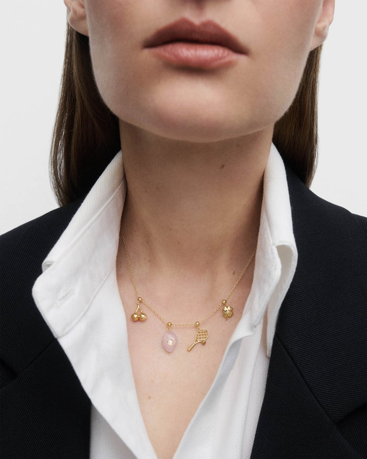 PDPAOLA Love Rose Quartz Charm