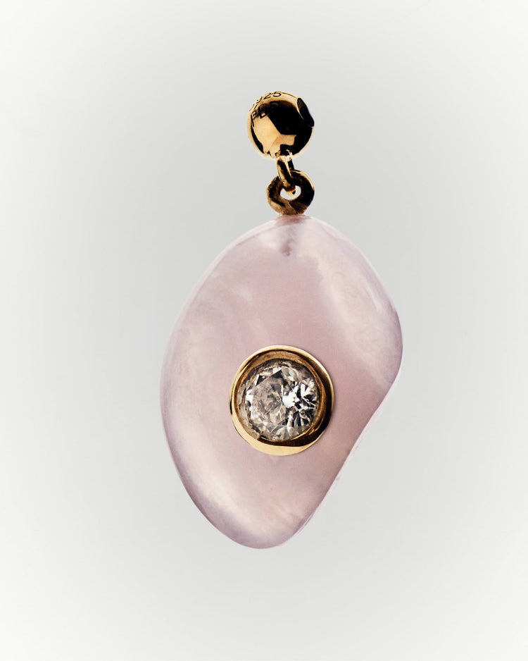 PDPAOLA Love Rose Quartz Charm