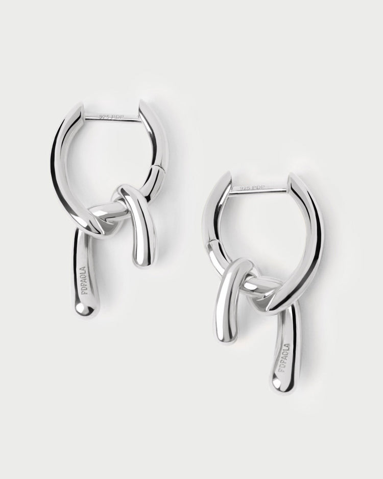 PDPAOLA Mini Twist Hoops Silver