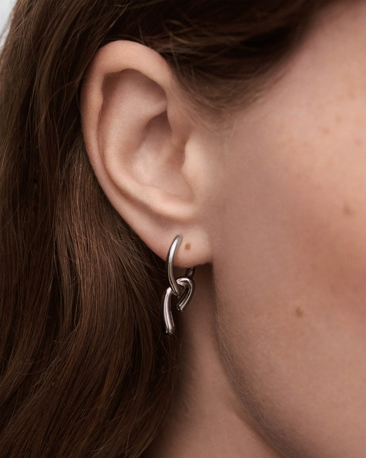 PDPAOLA Mini Twist Hoops Silver