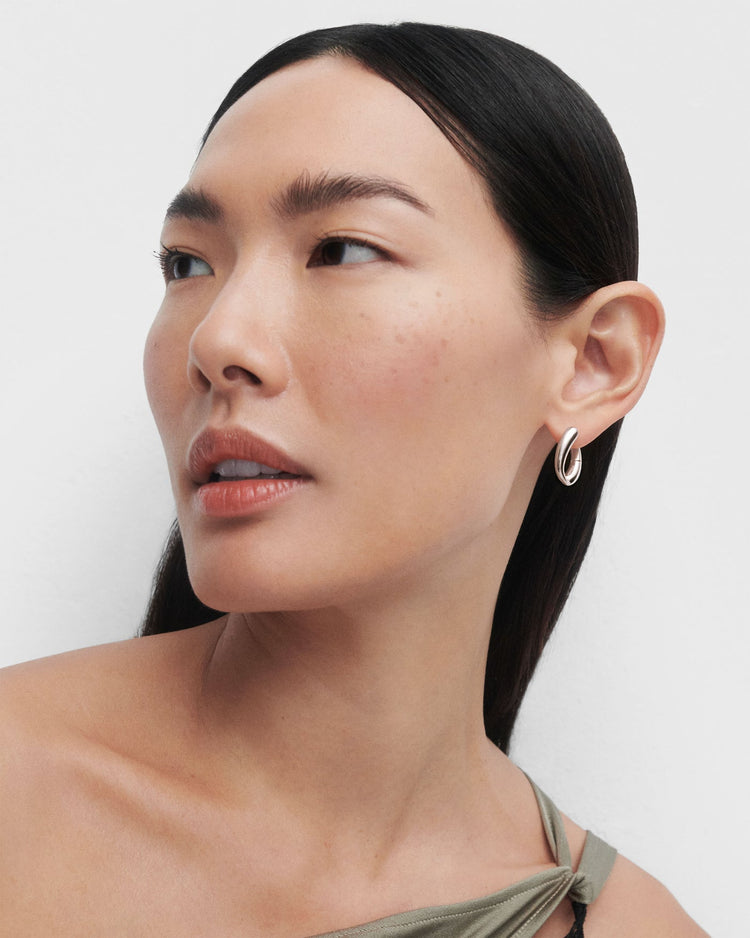 PDPAOLA Helix Hoop Earrings Silver
