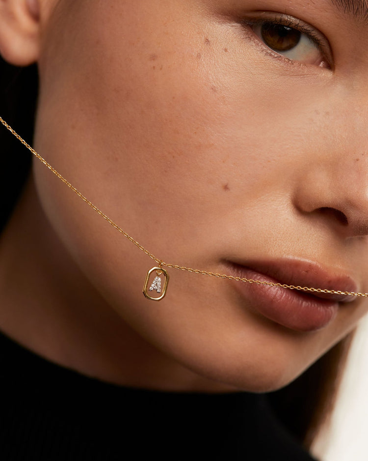 PDPAOLA Mini Letters Gold Necklace