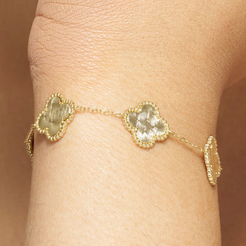 Velvet Clover Bracelet & Necklace Set