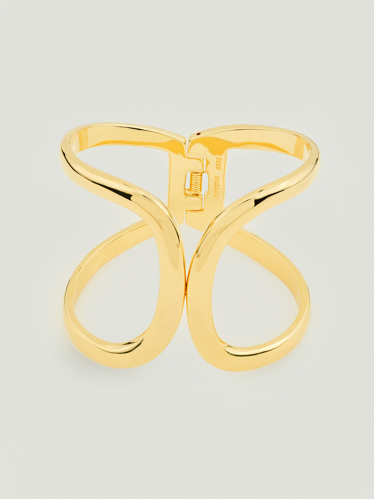 Solar Curve Cuff Bangle Gold