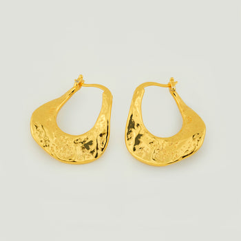 Crushed Hoop Earrings